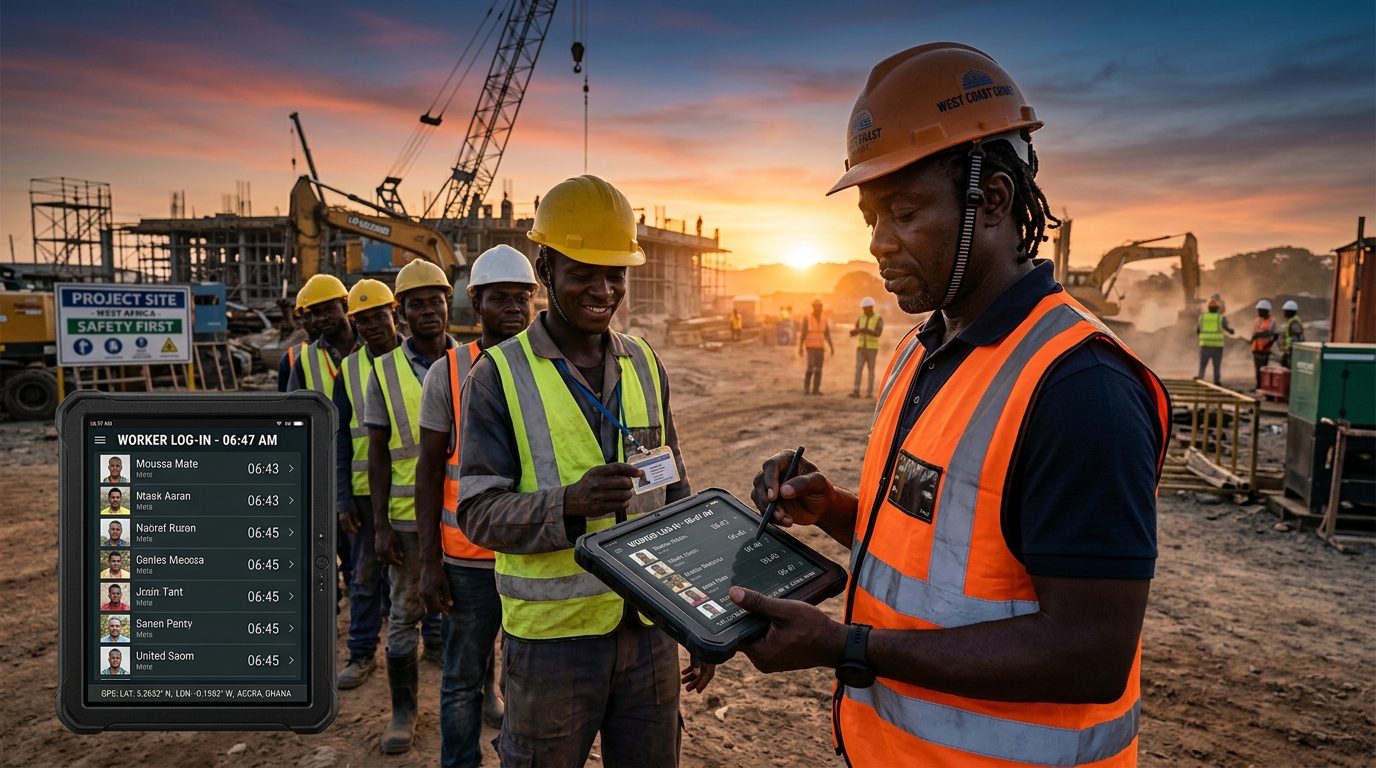GestraPro — Pointage certifié des équipes sur tablette chantier